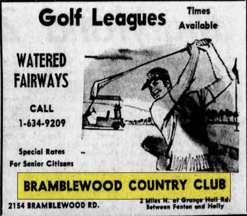 Bramblewood Country Club - Mar 26 1972 Ad